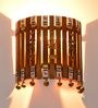 Gabrielle Wooden Flush Mount Wall Light (Brown)