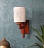 Brown Wood Wall Light