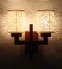 Brown WOOD Wall Light