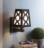 Brown Wood Wall Light