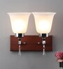 Wooden Wall Mounted Uplight Sconce (Brown)