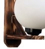 Caen Brown Wood Wall Sconces