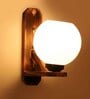 Caen Brown Wood Wall Sconces