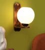 Caen Brown Wood Wall Sconces