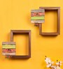 Teak Solid Wood Wall Shelf