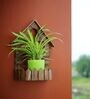 Brown Wooden  Wall Mounted Planter Stand