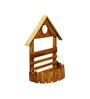 Brown Wooden  Wall Mounted Planter Stand