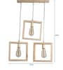 Ventus Brown Wood Cluster Hanging Light