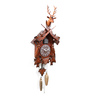 Brown Wooden Abstract Shape Cuckoo Clock