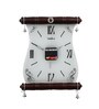 Brown Wooden Abstract Shape Eclectic Wall Clock