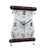 Brown Wooden Abstract Shape Eclectic Wall Clock