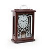 Abstract Shape Brown Wooden Table Clock