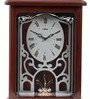 Abstract Shape Brown Wooden Table Clock