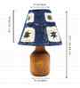 Brown Wooden Base Table Lamp with Floral Crochet Shade
