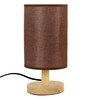 Brown Wooden Base Table Lamp With Jute Shade