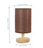 Brown Wooden Base Table Lamp With Jute Shade