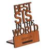 Best Sister In The World Brown Engineered Wood Showpiece