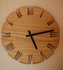 Brown Wooden Carved Wall Clock