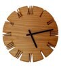 Brown Wooden Carved Wall Clock