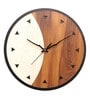 White And Brown Wooden Wall Clock