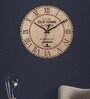 Beige Wooden Wall Clock