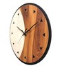 White And Brown Wooden Wall Clock