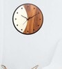 White And Brown Wooden Wall Clock