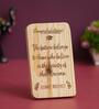Congratulations Brown Engineered Wood Showpiece