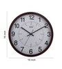 Brown Engineered Wood Push Modern Wall Clock