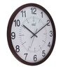 Brown Engineered Wood Push Modern Wall Clock