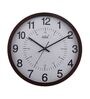Brown Engineered Wood Push Modern Wall Clock
