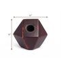 Brown Wooden Geometric Pen Holder