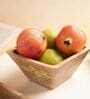 Brown Wooden Handcrafted Fruit Bowl