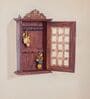 Brown Wooden Handcrafted Rectangle Shaped Decorative Key Holder