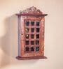 Brown Wooden Handcrafted Rectangle Shaped Decorative Key Holder