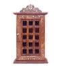 Brown Wooden Handcrafted Rectangle Shaped Decorative Key Holder
