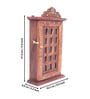 Brown Wooden Handcrafted Rectangle Shaped Decorative Key Holder