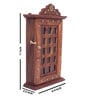 Brown Wooden Handcrafted Rectangle Shaped Decorative Key Holder
