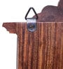 Brown Wooden Handcrafted Rectangle Shaped Decorative Key Holder