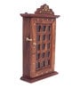 Brown Wooden Handcrafted Rectangle Shaped Decorative Key Holder