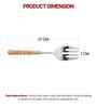Brown Wooden Handle Stainless Steel Serving Spoons Set Of 2