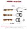 Brown Wooden Handle Stainless Steel Serving Spoons Set Of 3