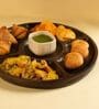 Brown Wooden Laser Cut Flower Snack Tray