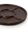 Brown Wooden Laser Cut Flower Snack Tray