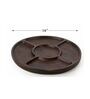 Brown Wooden Laser Cut Flower Snack Tray