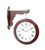 Brown Wooden Round Shape Station Clock