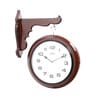 Brown Wooden Round Shape Station Clock