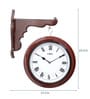 Brown Wooden Round Shape Station Clock