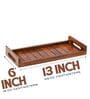 Brown Wooden Sheesham Serving Tray