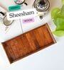 Brown Wooden Sheesham Serving Tray